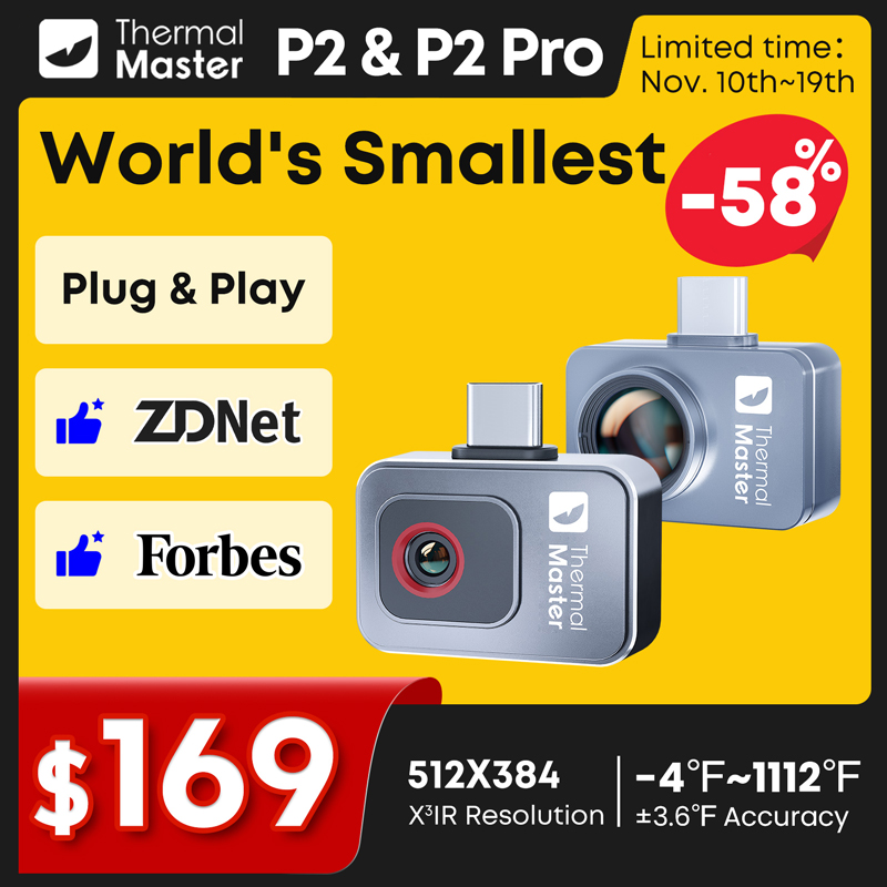 Infiray P2 Pro Macro Lens - كاميرا تصوير حراري P2//P2Pro مع تكبير