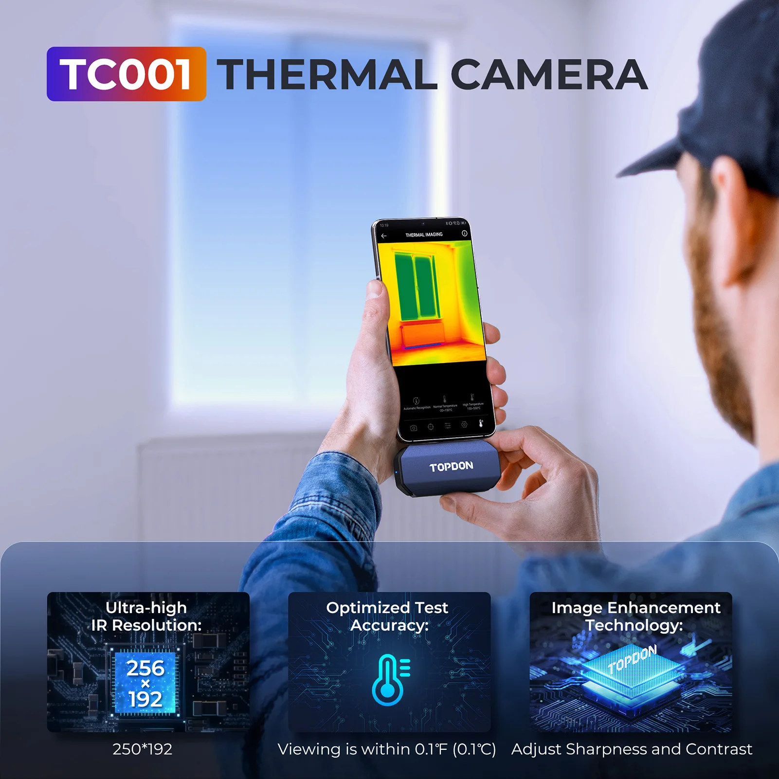 كاميرا تصوير حراري محمولة صغير - مراجعة Topdon Tc001 Thermal Camera وسعره