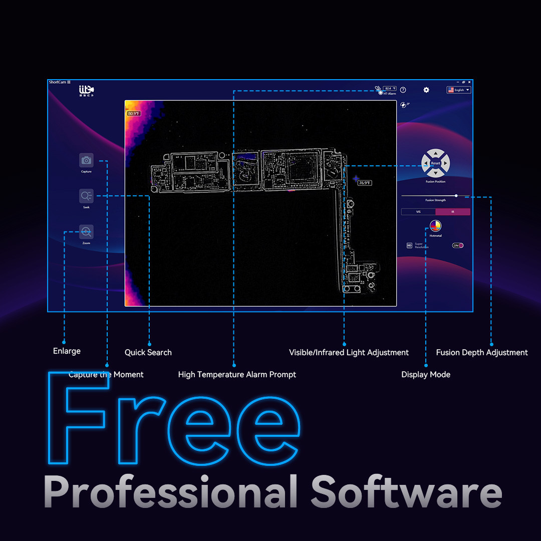 LANGCHI 6th Shortcam Lite أداة - مراجعة Shortcam Thermal Imaging Pcb وسعره