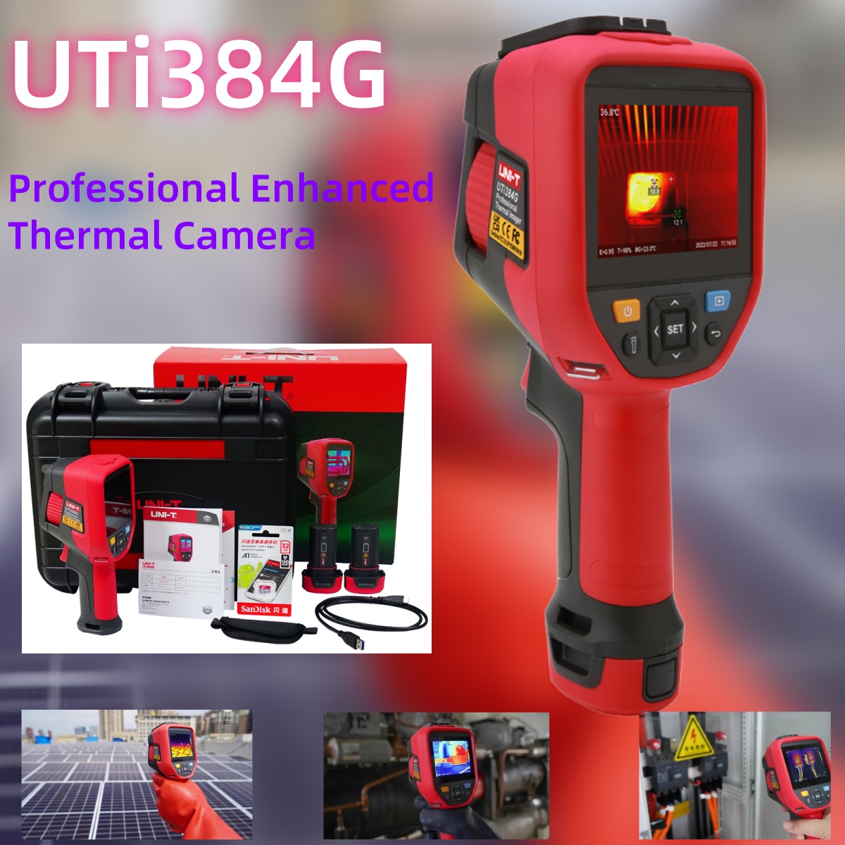 كاميرا حرارية احترافية UNI-T U - مراجعة Thermal Camera Type C 384X288 وسعره