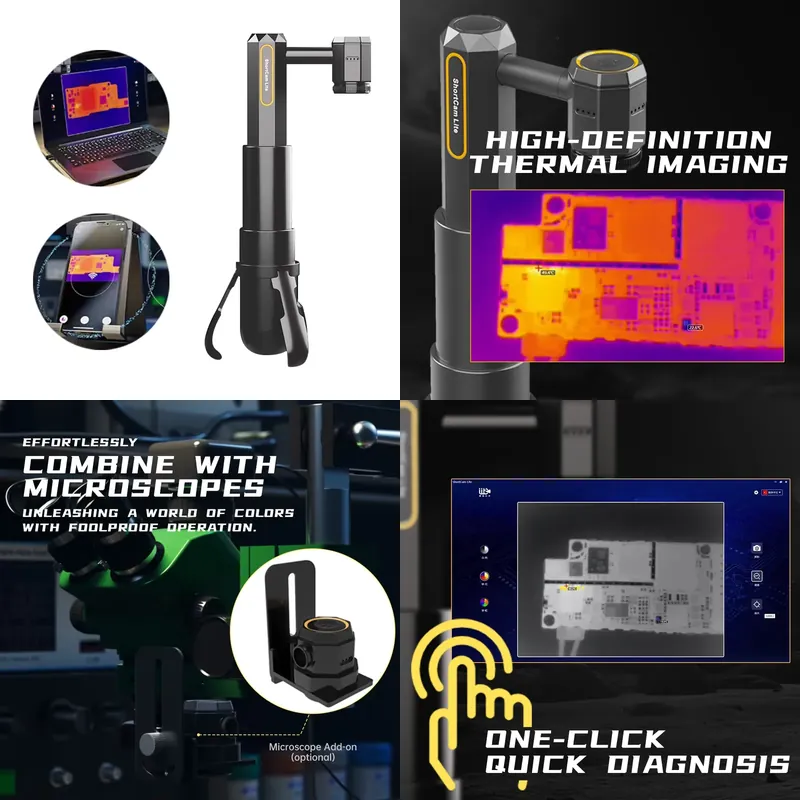 جهاز تشخيص حراري سريع قابل للط - مراجعة Shortcam Thermal Imaging Pcb وسعره