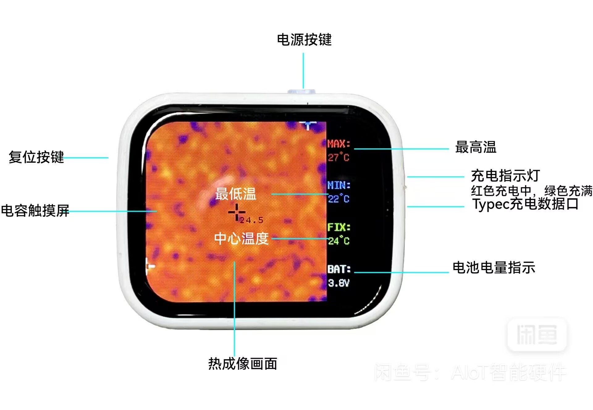 جهاز تصوير حراري صغير بشاشة لم - مراجعة Underfloor Heating Thermal Detector وسعره